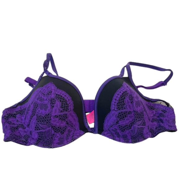 La SENZA Other - LA SENZA “The Show Off” Purple & Black Lace Bra. Size 34B